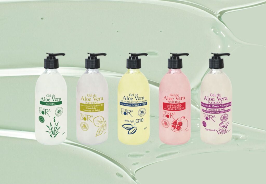 Cinco geles de Aloe Vera Derbós para distintos tipos de piel