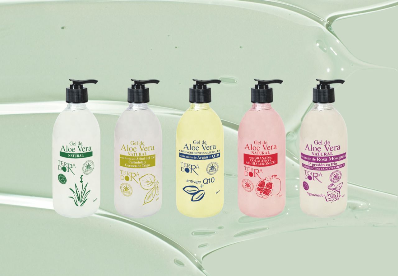 Cinco geles de Aloe Vera Derbós para distintos tipos de piel